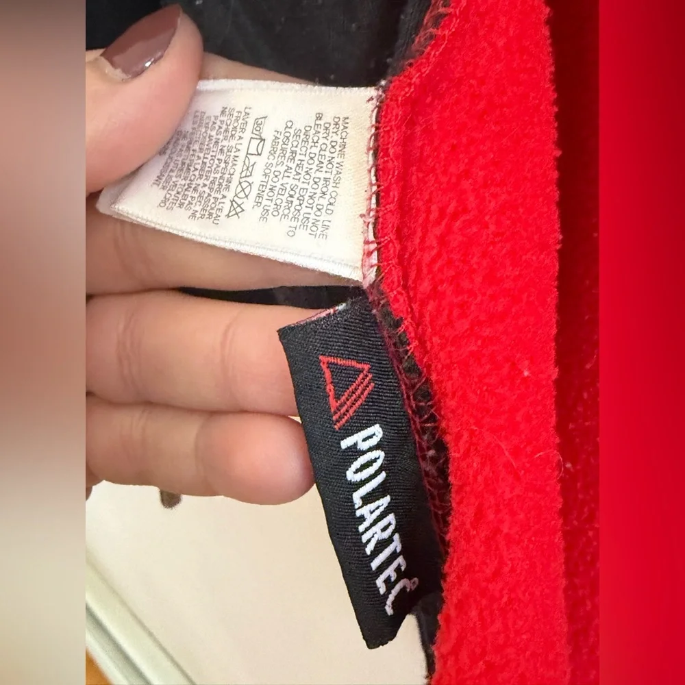 The North Face Polartec Vintage Red Fleece Full Zip Vest, Sleeveless Outerwear